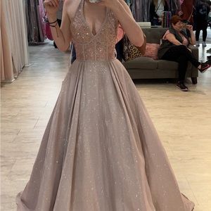 Prom Dress lavender/blush color. Absolutely gorgeous dress Sparkles in the light
